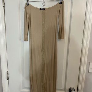 Fashion Nova button off the shoulder dress